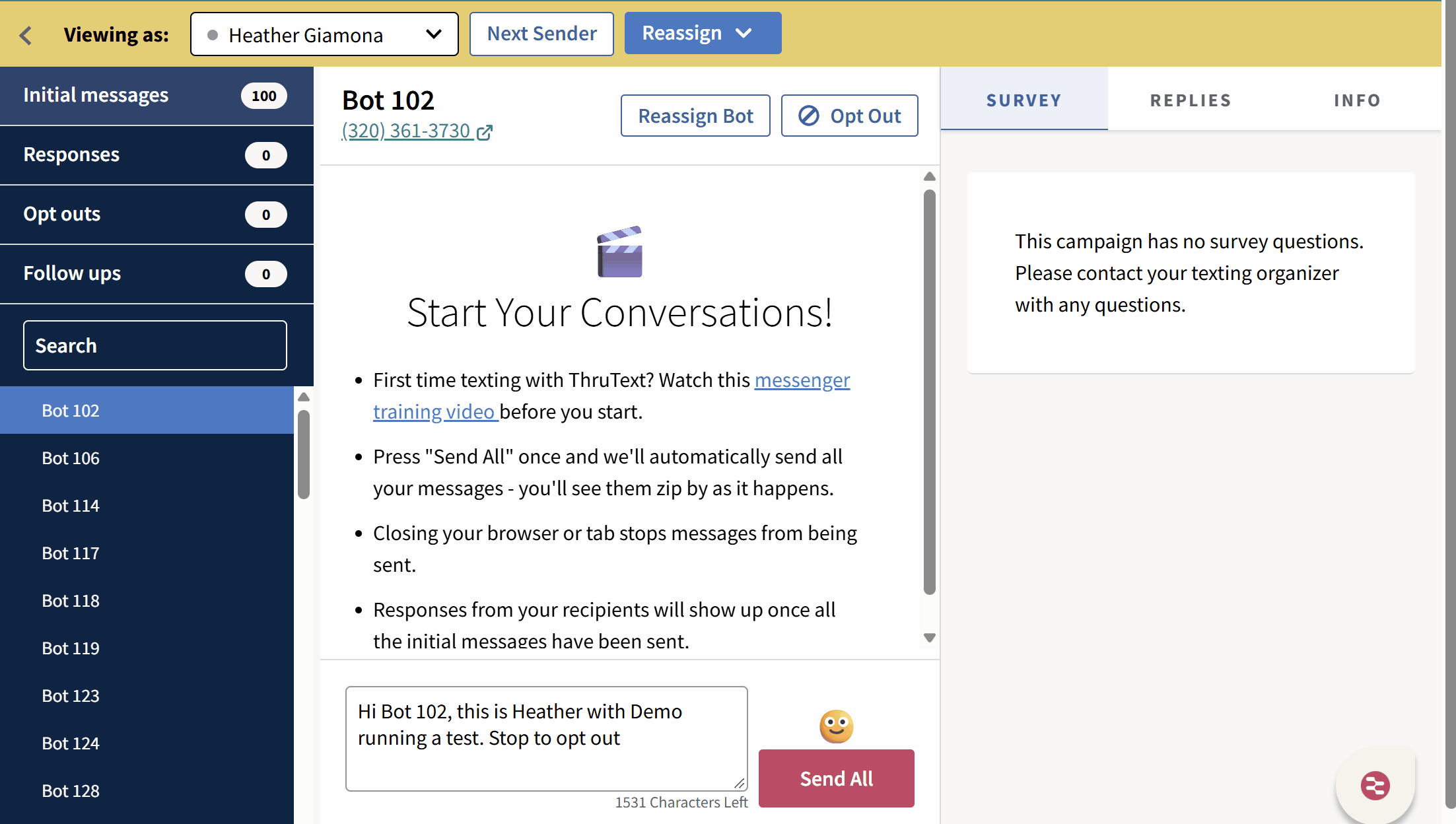 GIF of our SuperCollider speedily sending out a batch of messages using QuickSend.
