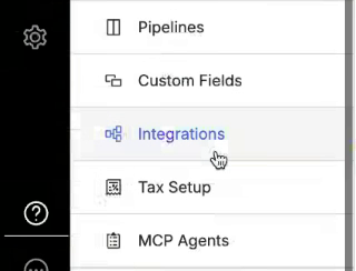 Open the Settings menu and select MCP Agents
