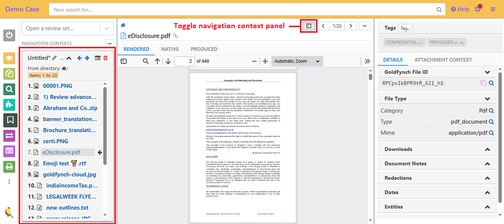 Document viewer default layout