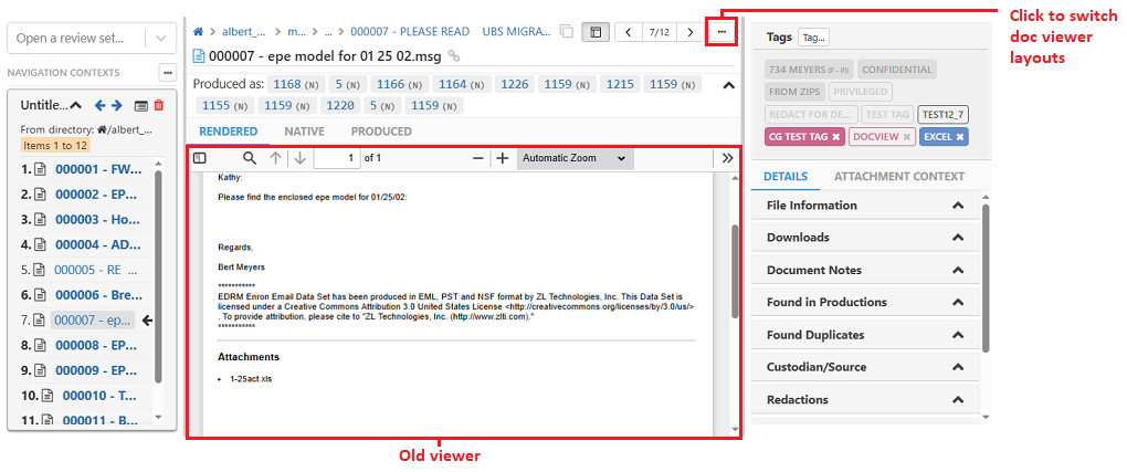 Switch viewer layouts by clicking on the ... button