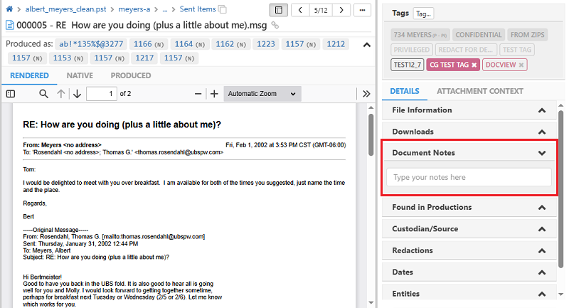 View a file in the document viewer