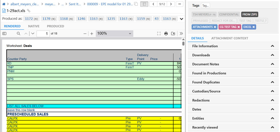 Quick tags assigned to the file will be highlighted and others dimmed