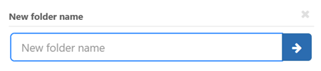 Enter the folder name and press arrow to proceed