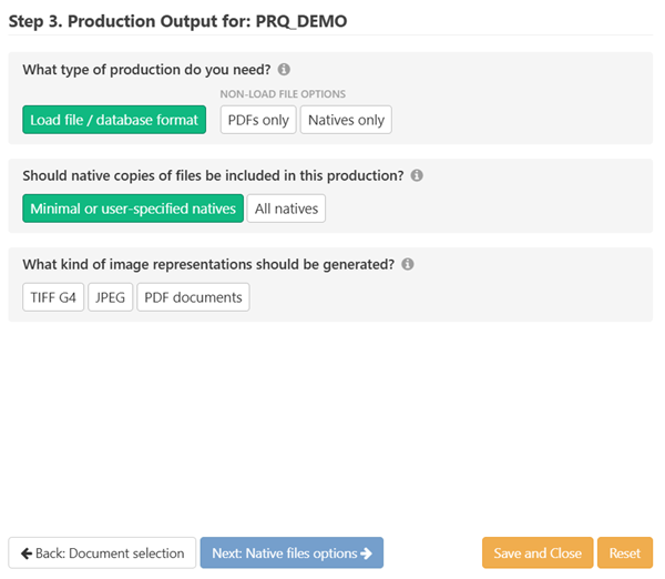 Select the output format for the request