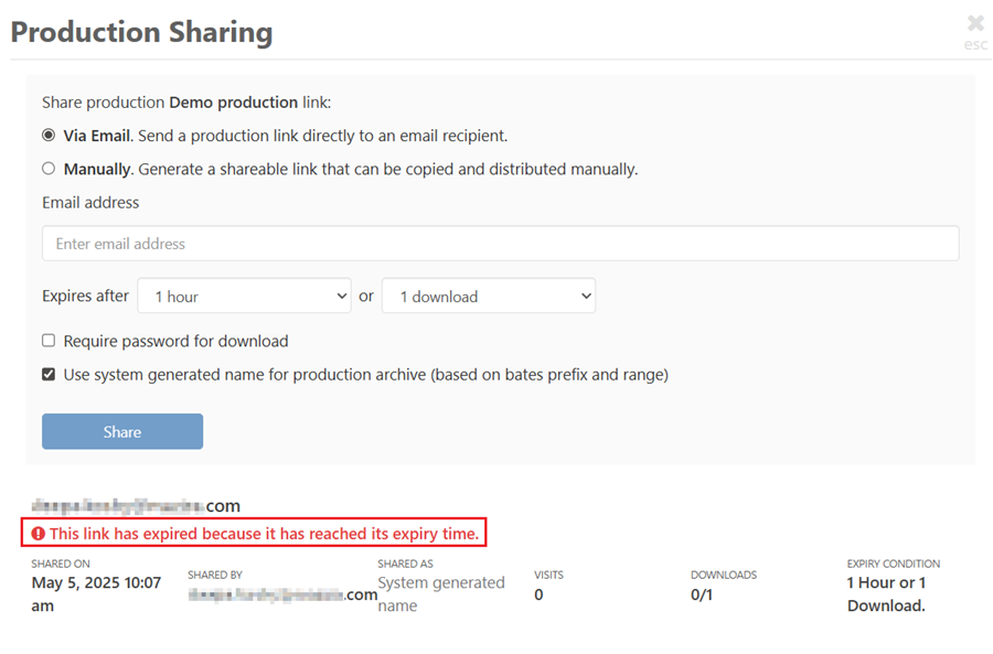 In case the time has expired then you can see the message on the screen