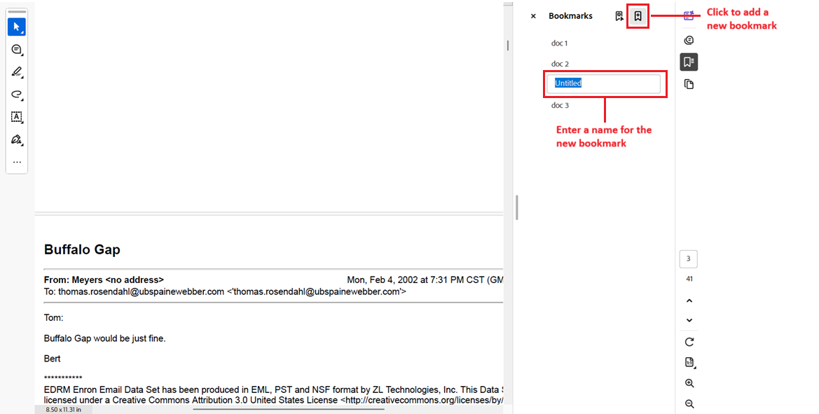 Press Ctrl+B or Cmd +B to add new bookmarks