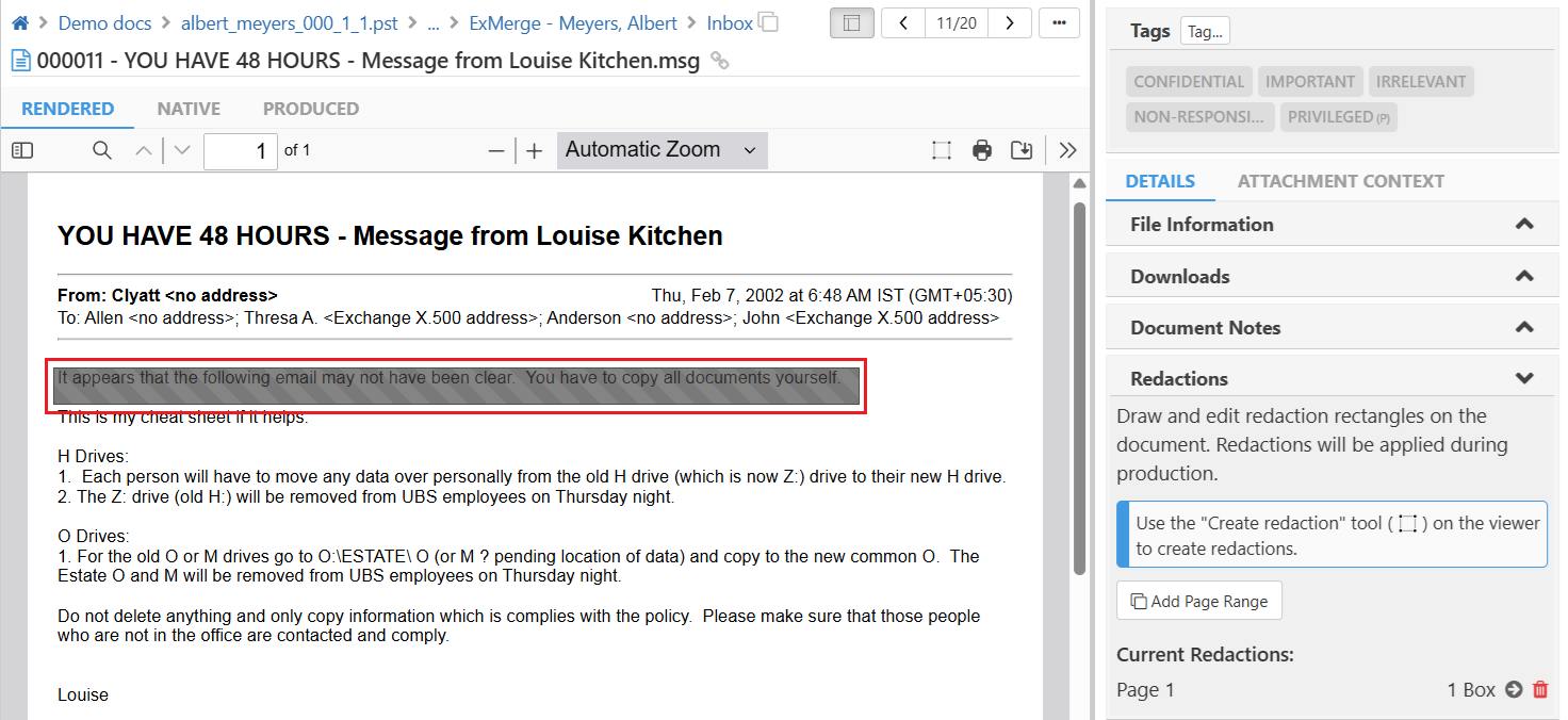 Open document in new viewer layout and click on draw redaction