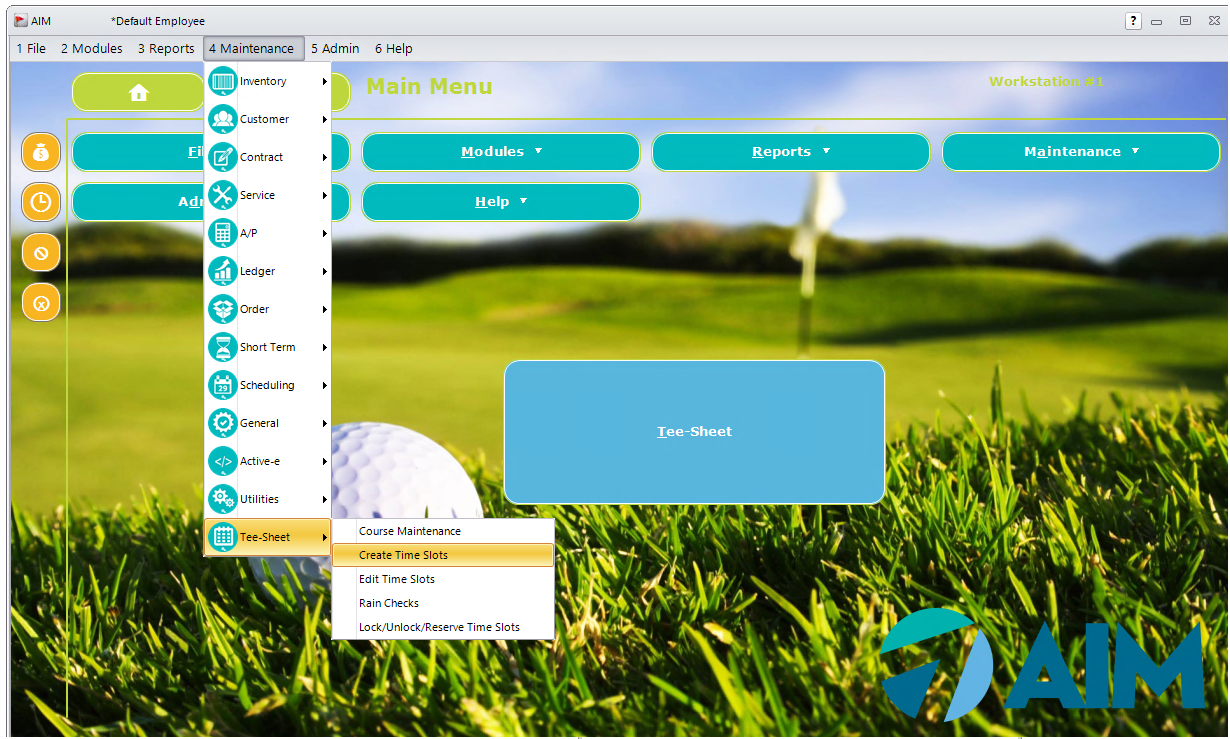 Configure Tee Sheets