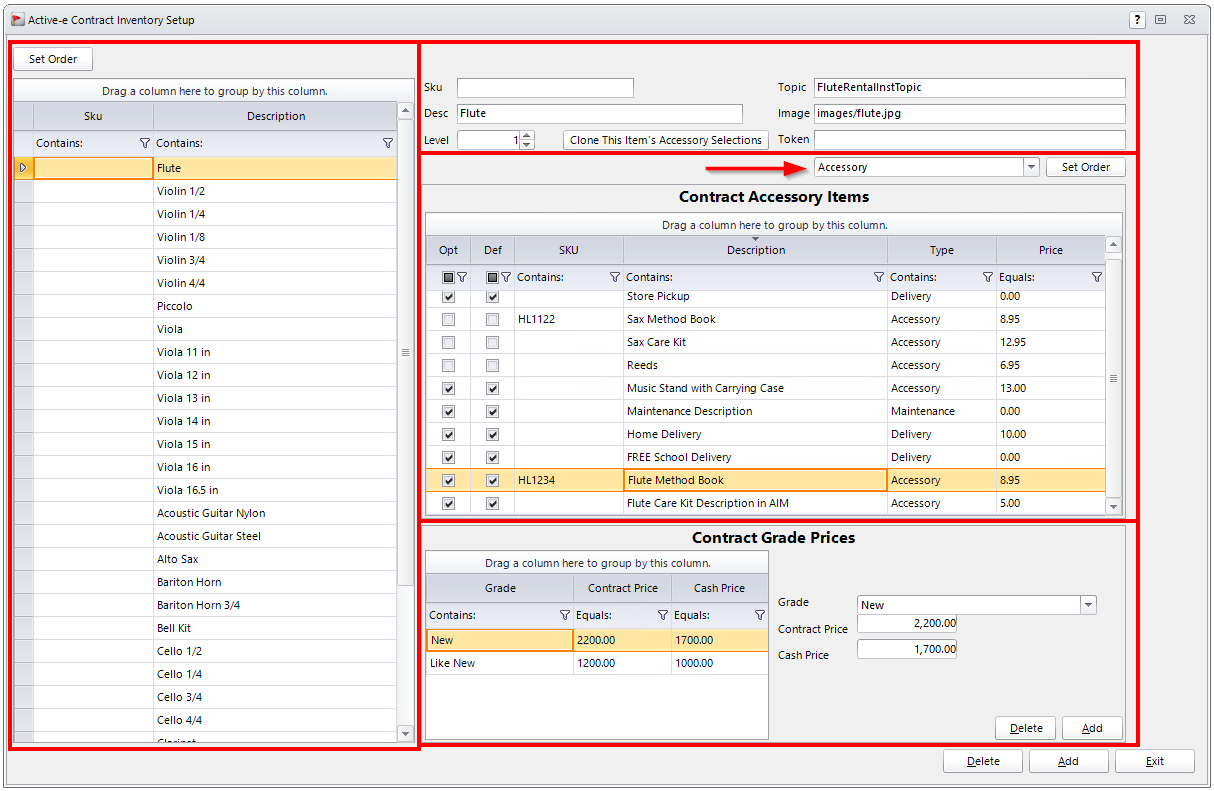 Set up Rental Contracts in AIM