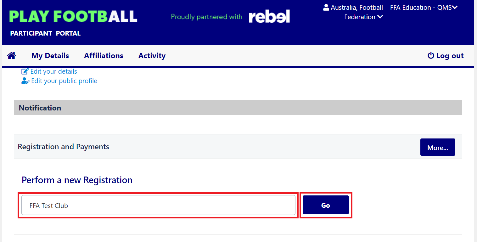 Participant How To Register On Play Football playfootball