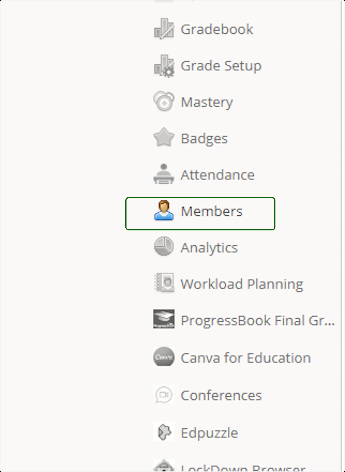 Click on Members