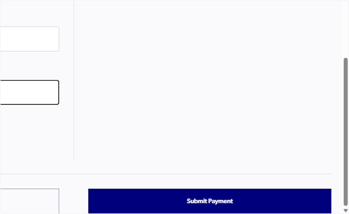 Click Submit Payment to finalise the registration