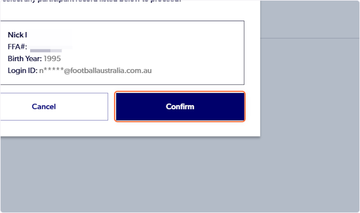 Click on Confirm