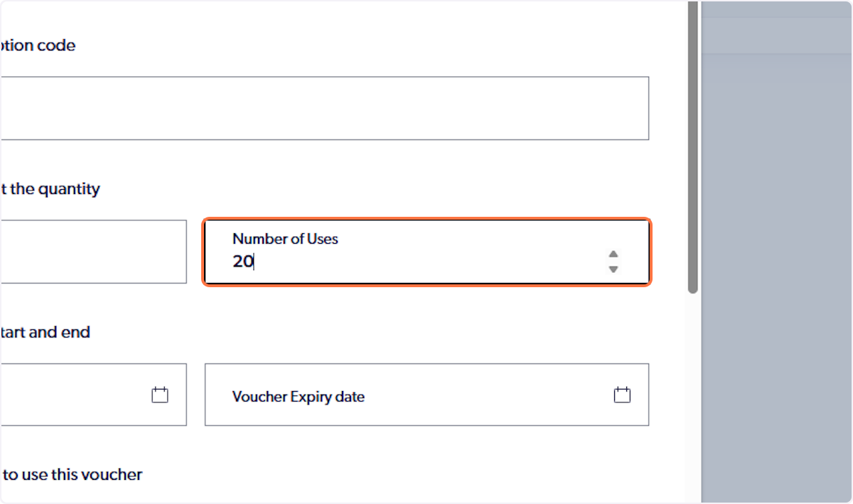Select the Number of uses 