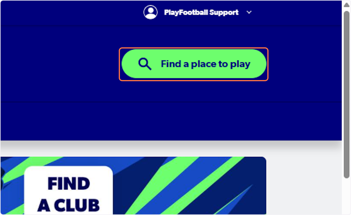 Click on Find a place to play