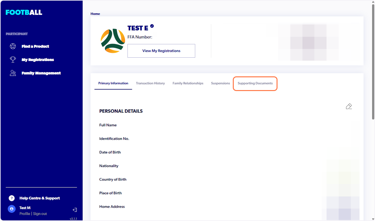 Click on Supporting Documents