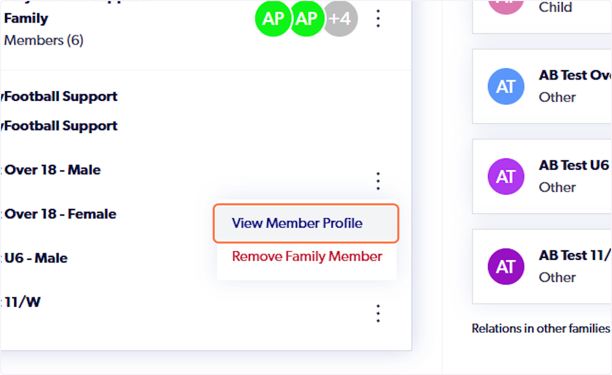 Click on View Member Profile