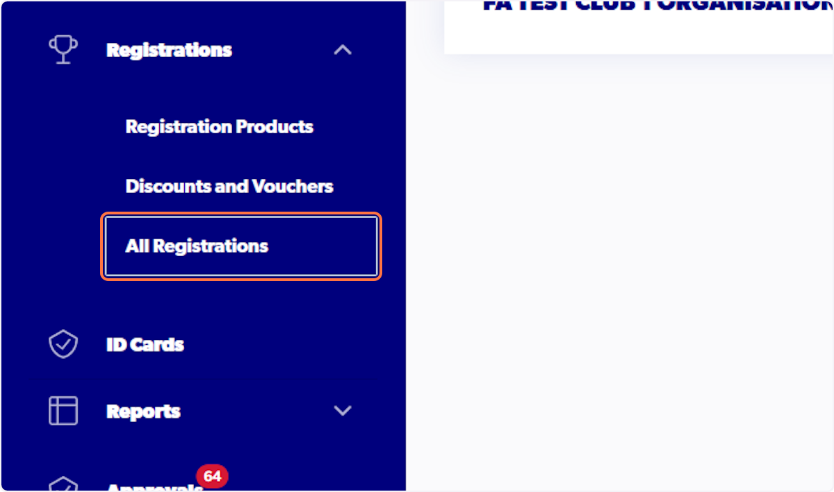 Click on All Registrations