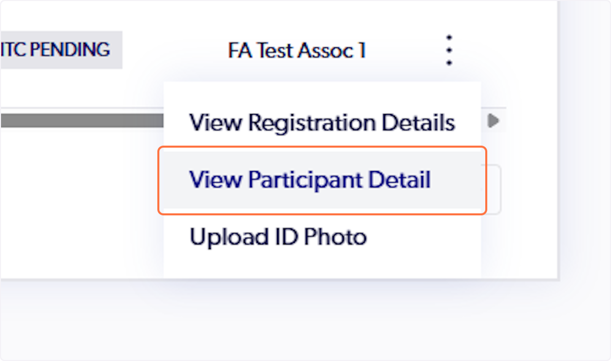 Click on View Participant Detail