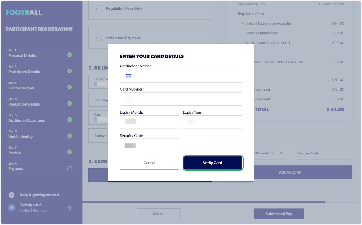 Enter your card details