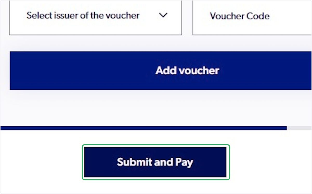 Click On Submit and Pay