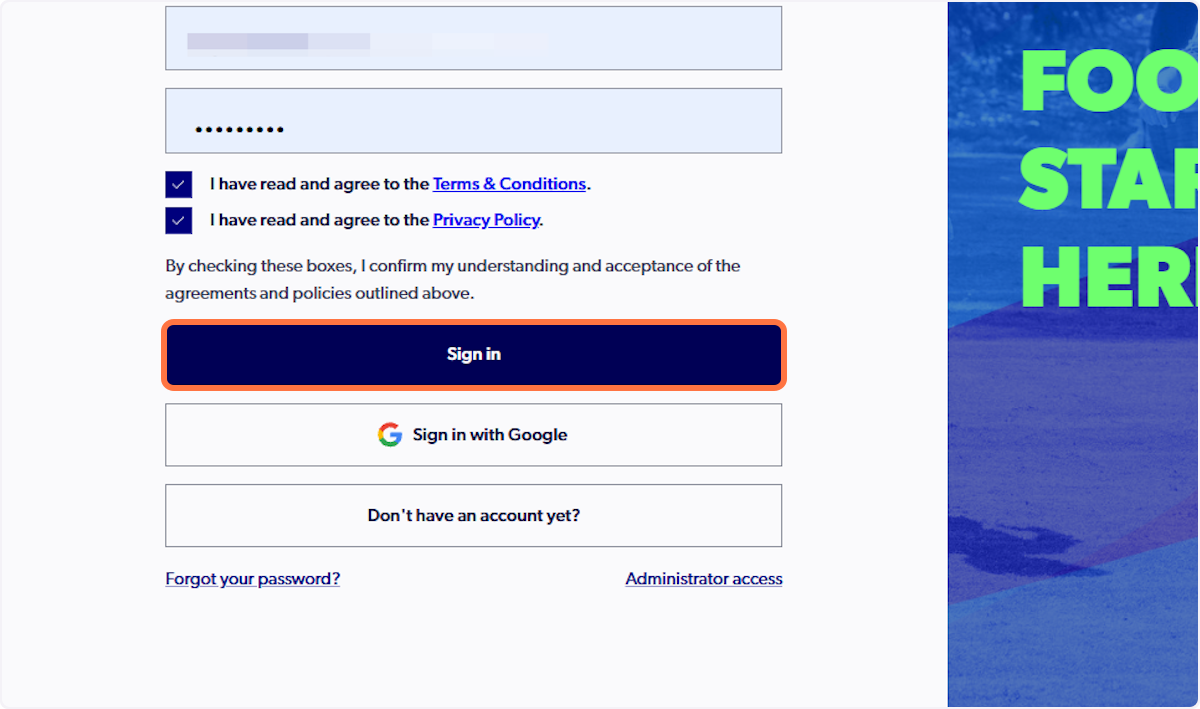 Sign in to PlayFootball