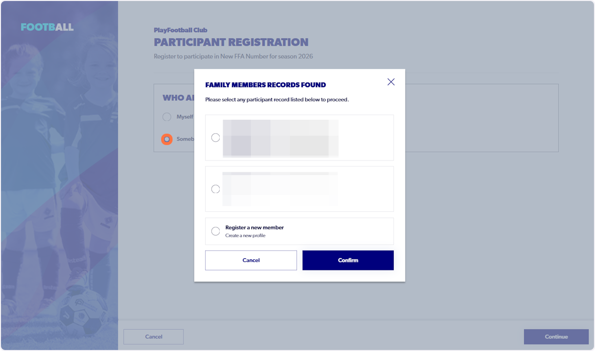 Select Somebody else