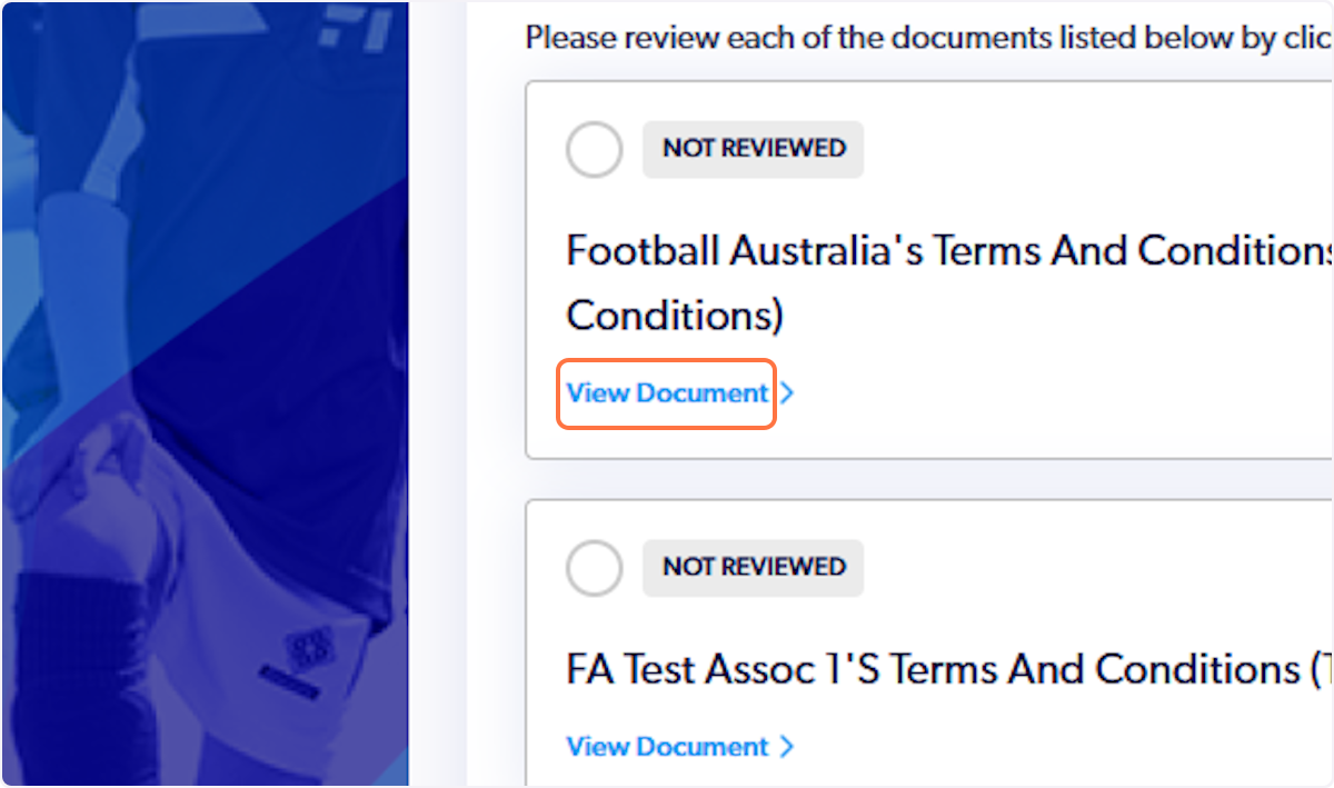 Click on View Document