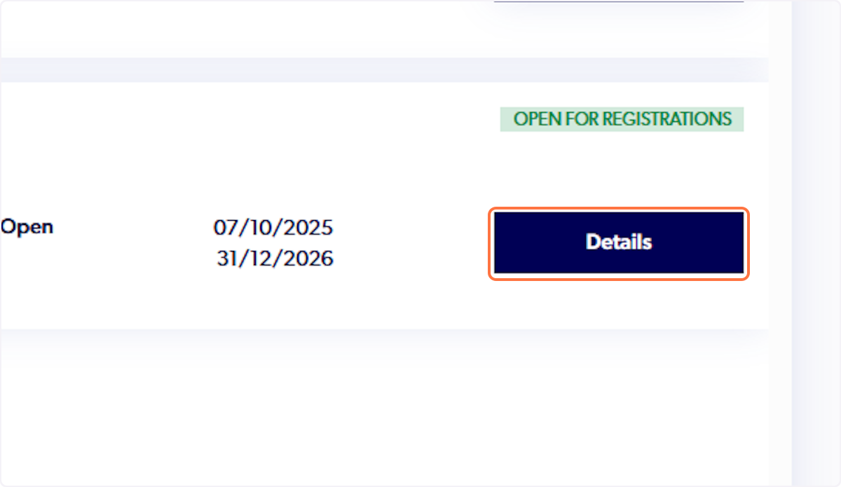 Click on Details for the selected product