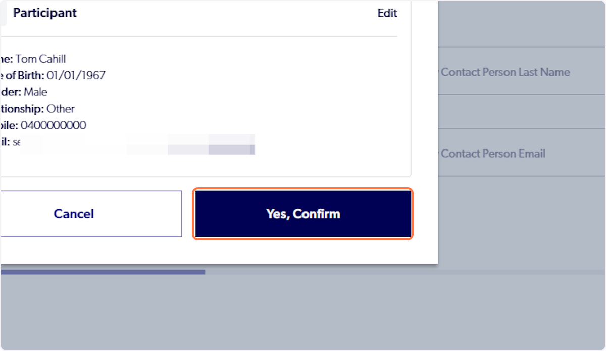 Click on Yes, Confirm