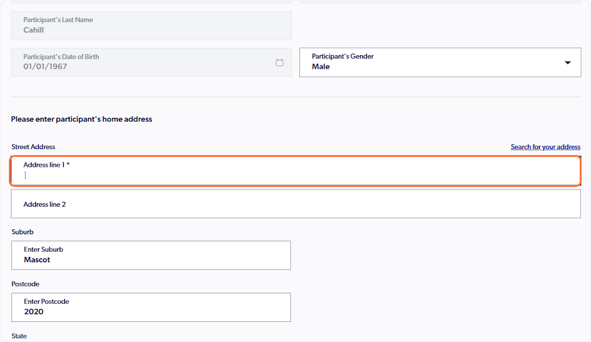 Fill out your personal details