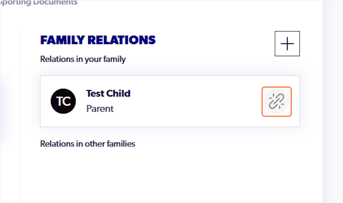 Select the chain icon next to the relevant participant