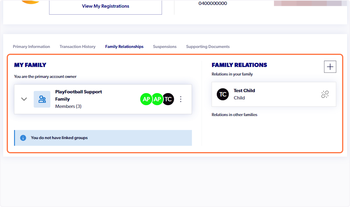 Click on Family Relationships