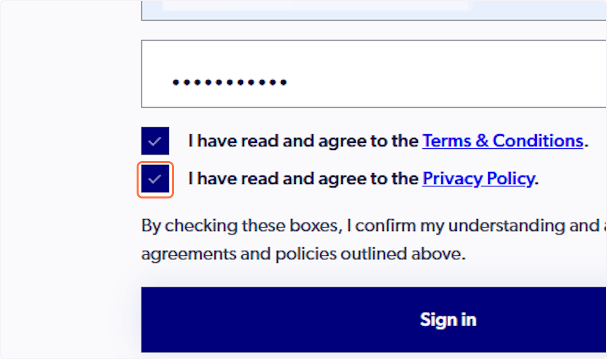 Check I have read and agree to the Privacy Policy.