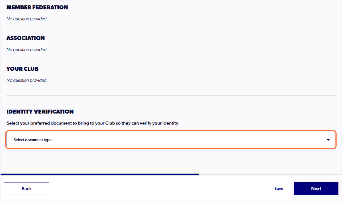 Select your preferred document type