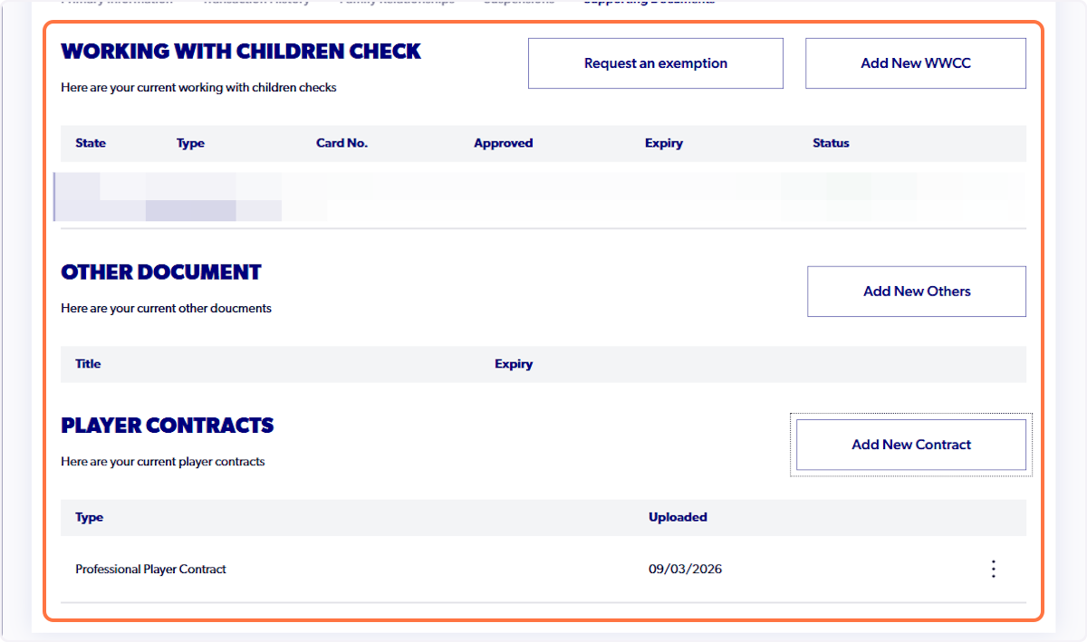 Click on Supporting Documents