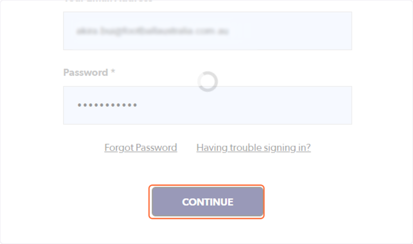 Click on CONTINUE to sign-in to your Football Account