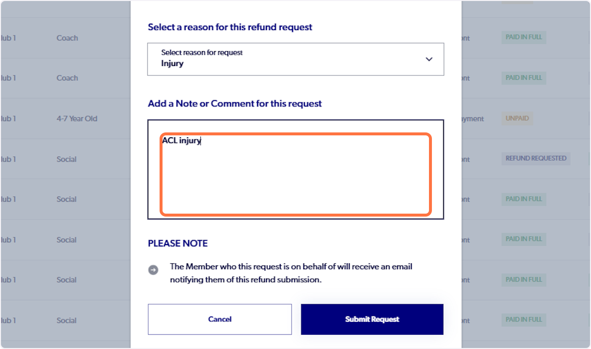 Add in any additional information to help all organisations make a decision (Association, Member Federation & Football Australia)