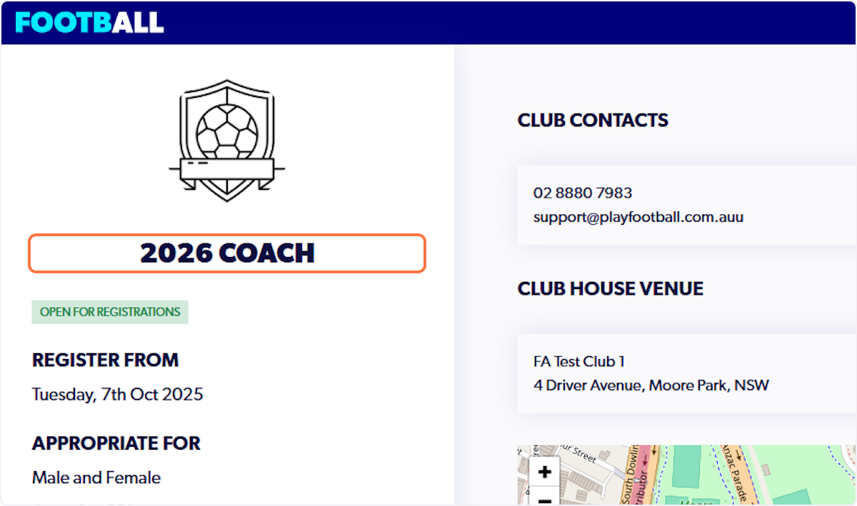 Click on 2026 COACH