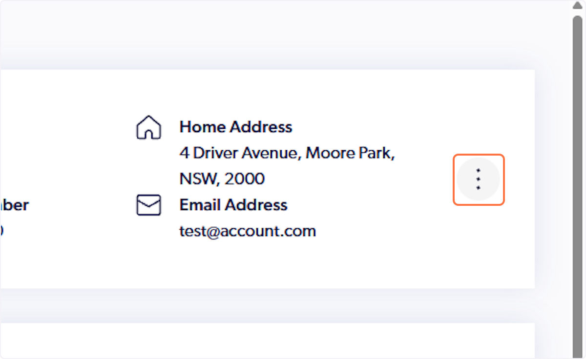Click on the three dots text to the profile details