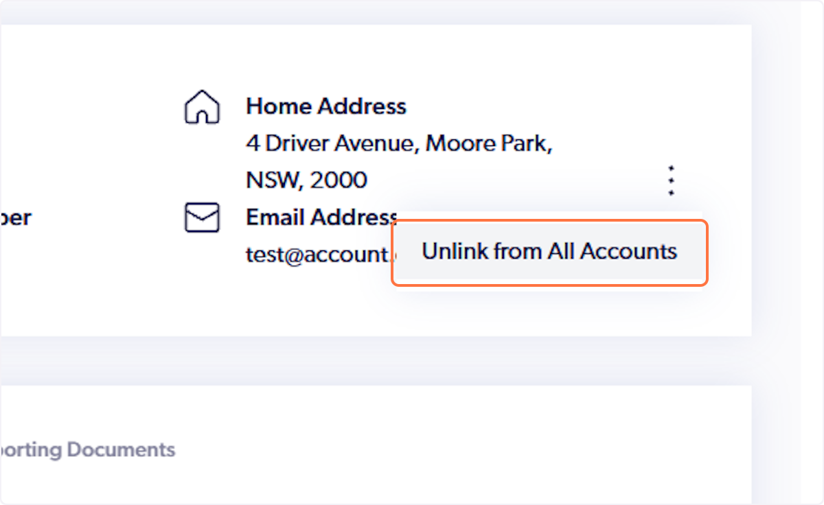 Click on Unlink from All Accounts