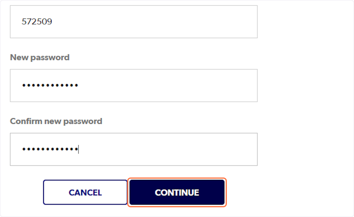 Click on CONTINUE