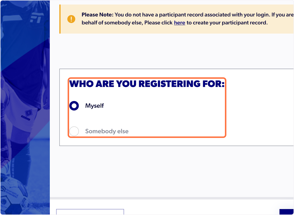 Select 'Myself'