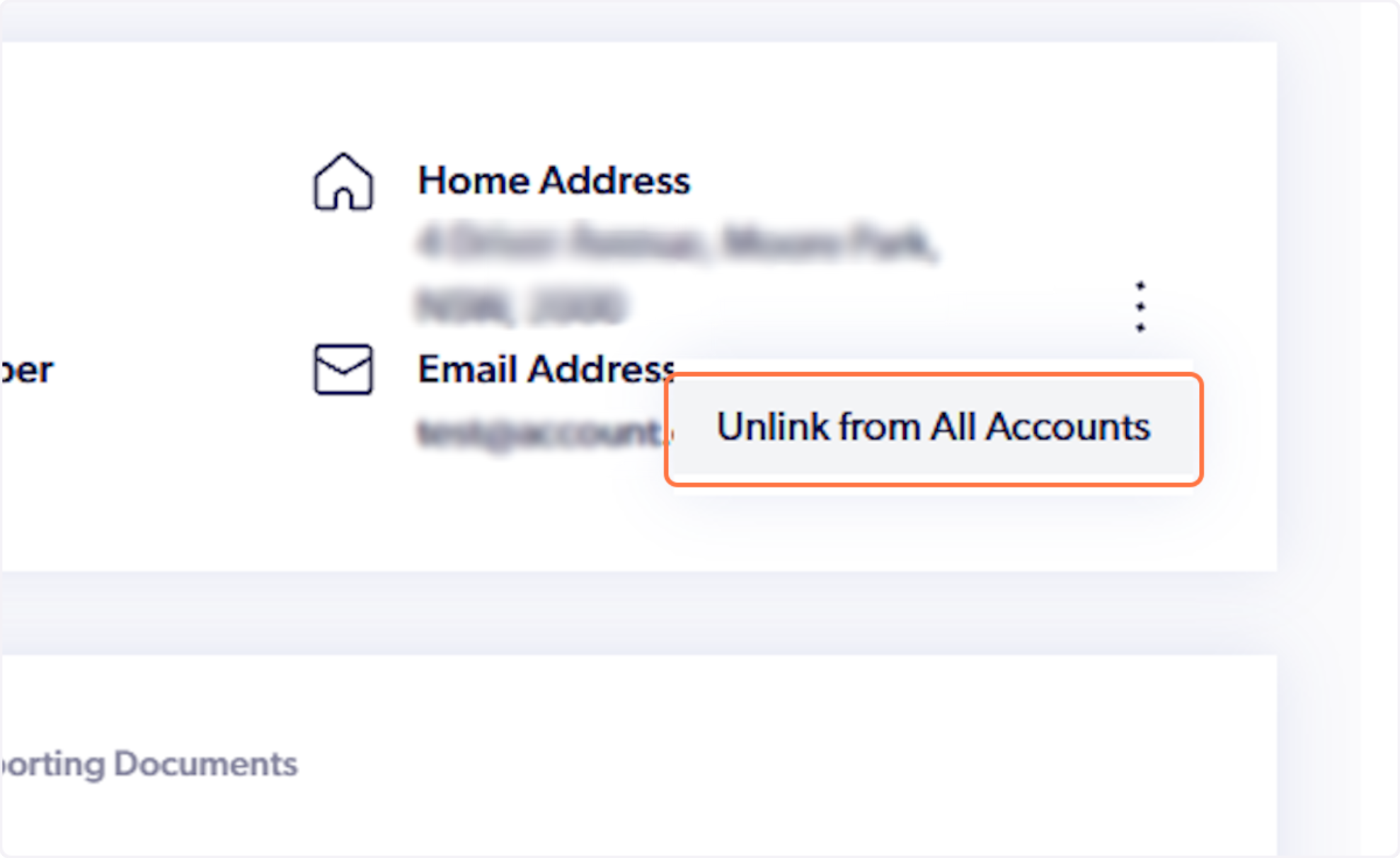 Click on Unlink from All Accounts