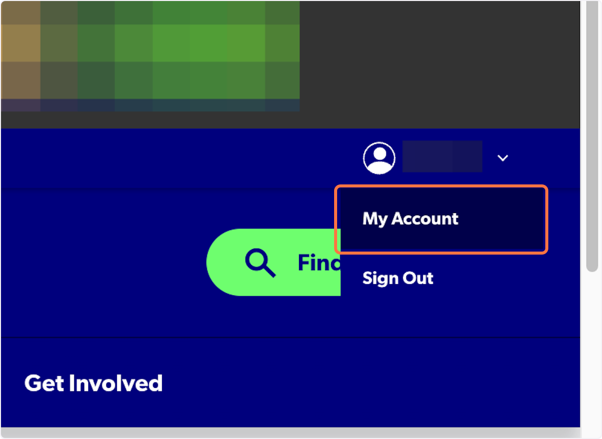 Click on My Account