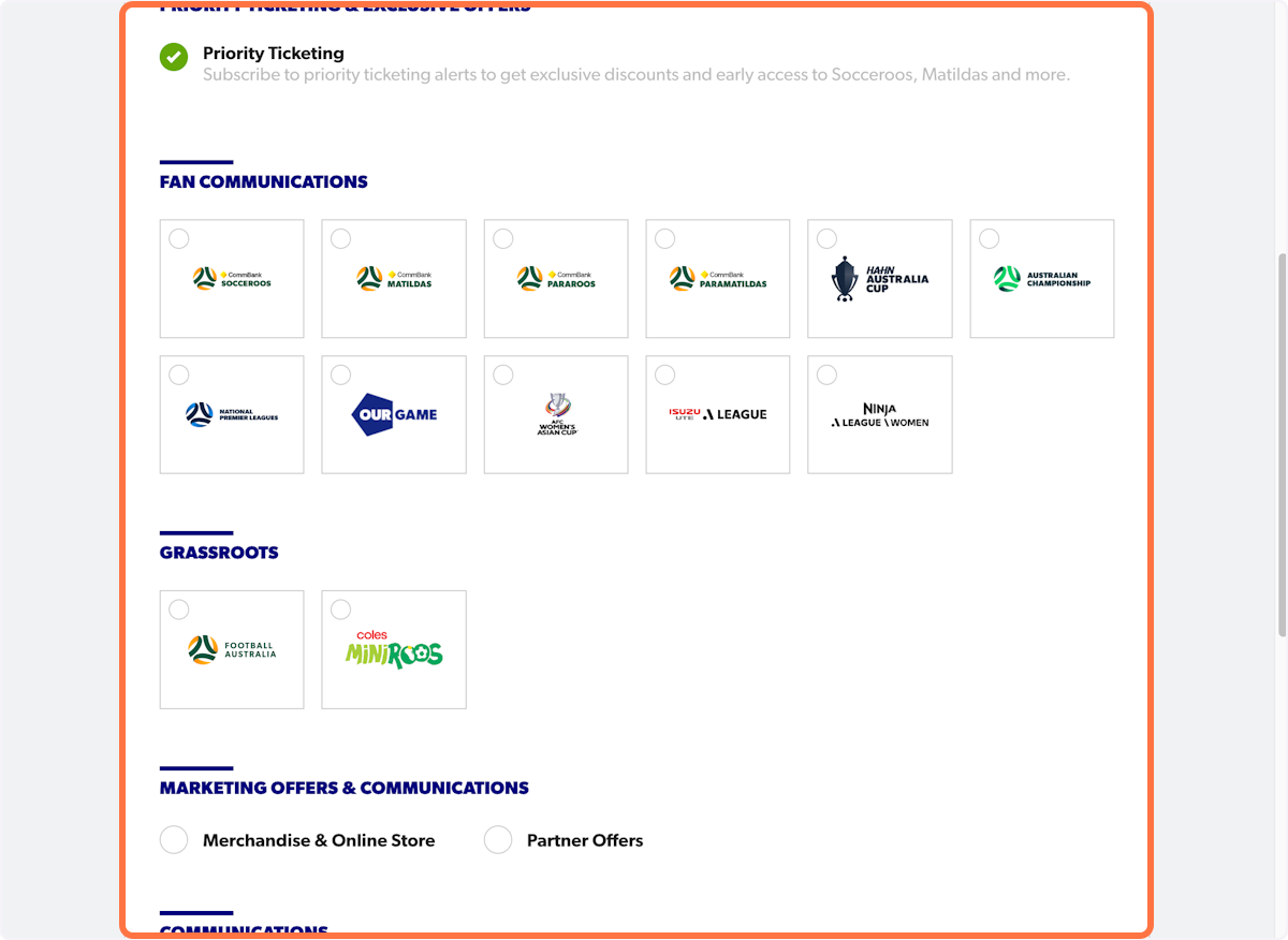 Click on PRIORITY TICKETING & EXCLUSIVE OFFERS…