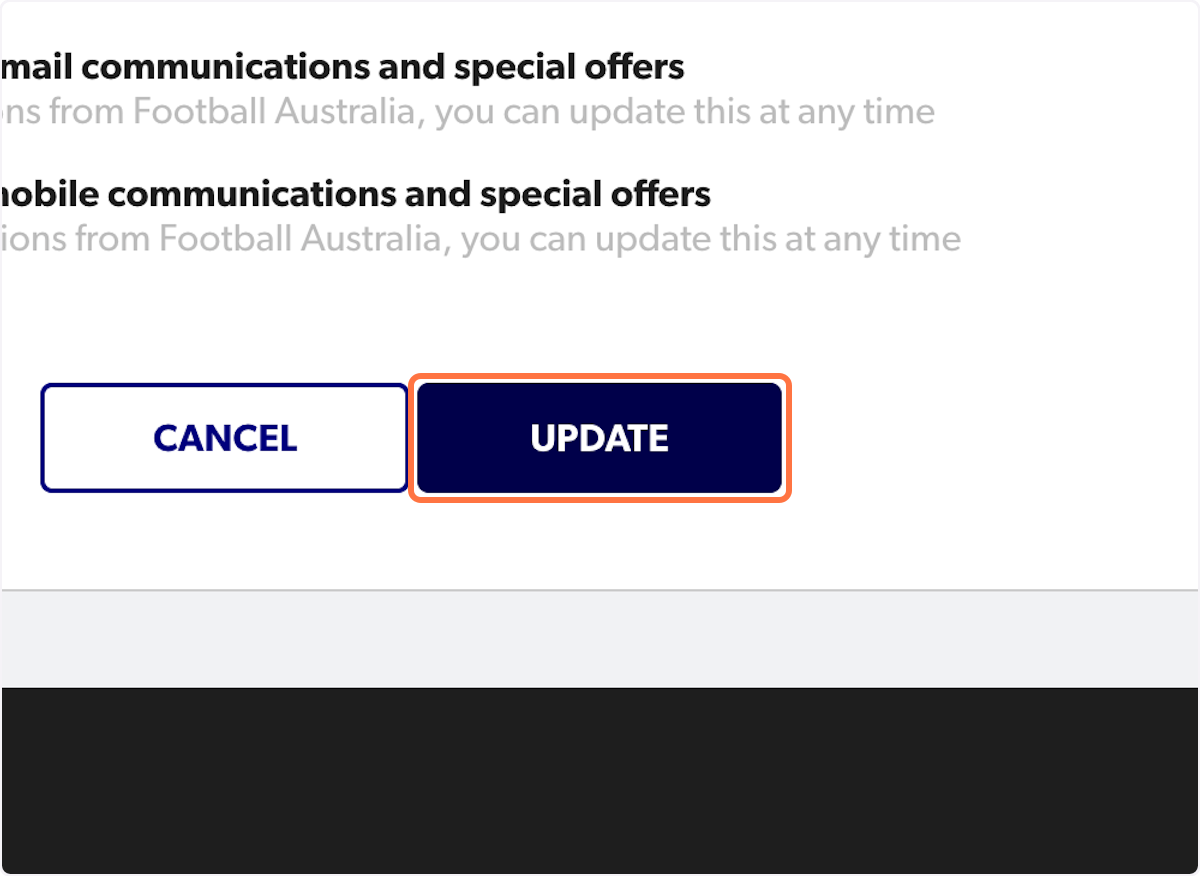 Click on UPDATE