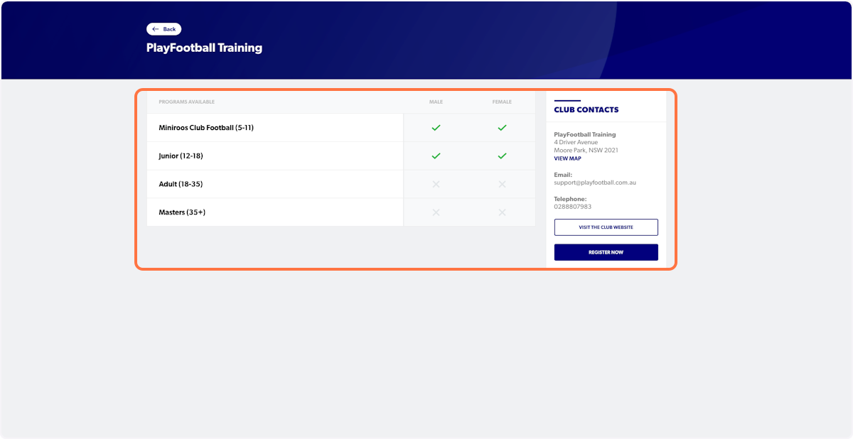Click on PROGRAMS AVAILABLE…
