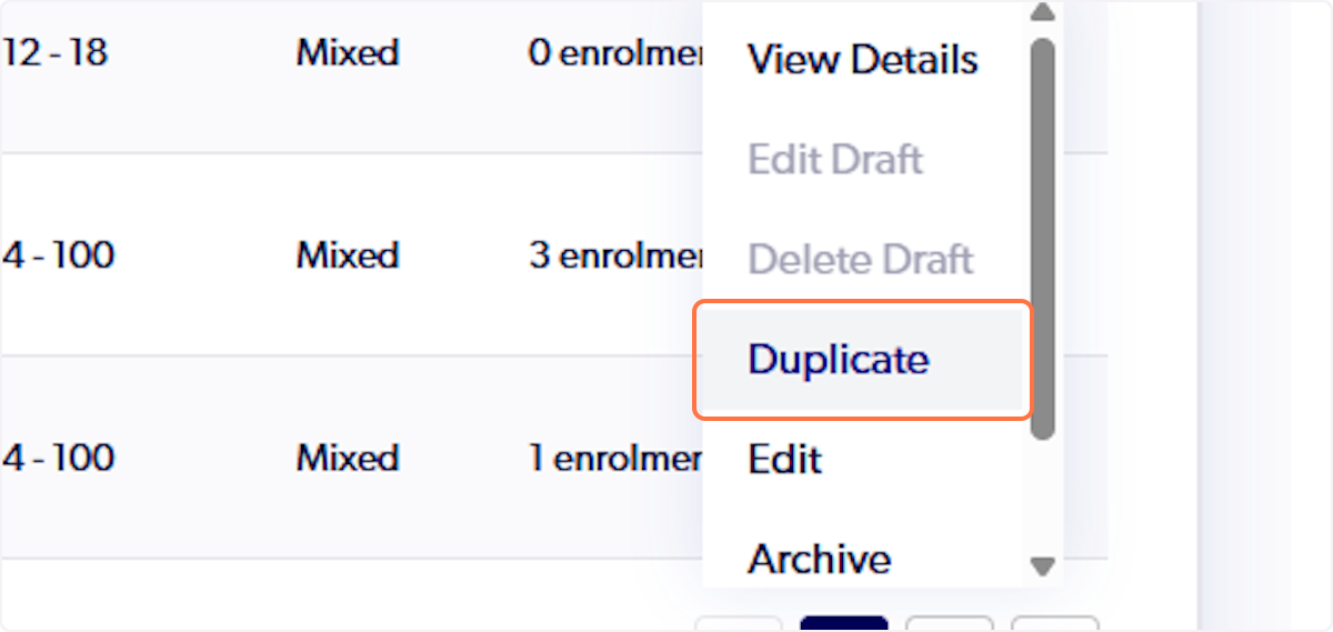 Click on Duplicate
