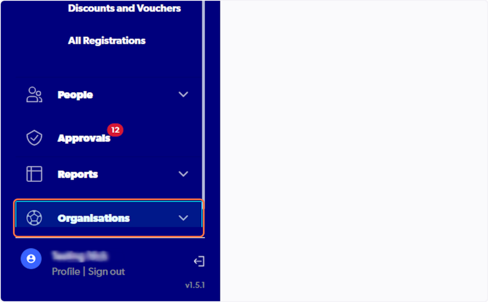 Select on Organisations